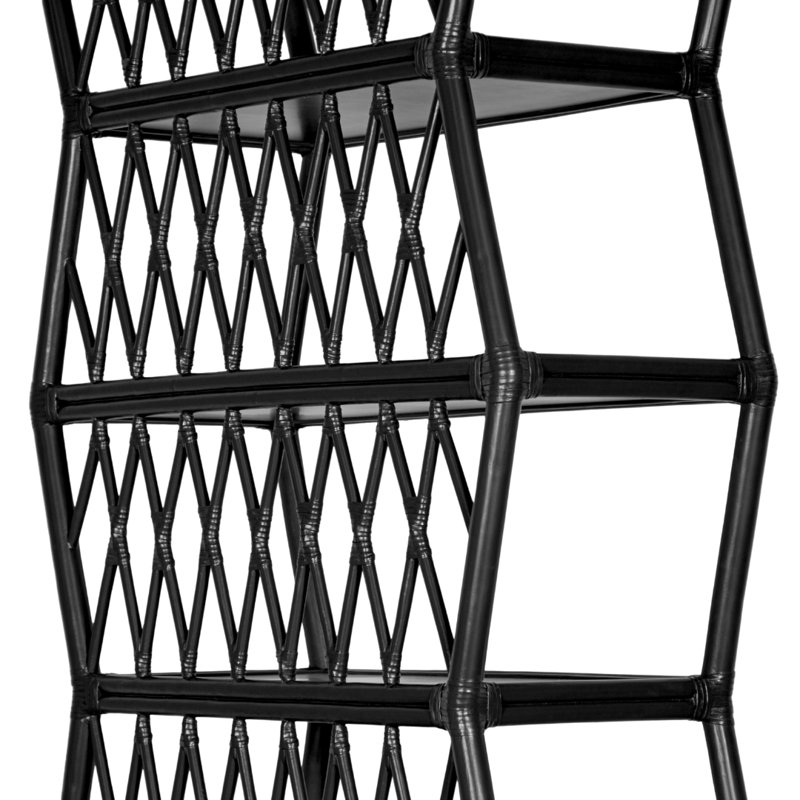Hollywood Etagere Bookcase, Black