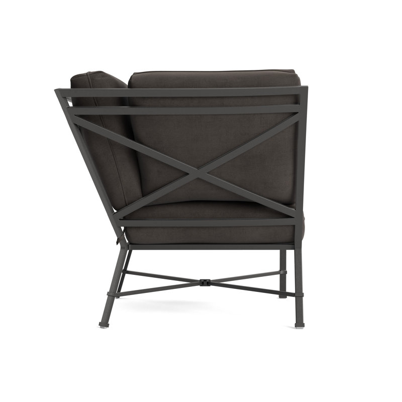 Venetian Outdoor Patio Sectional, Fusion Charcoal, Textured Pewter