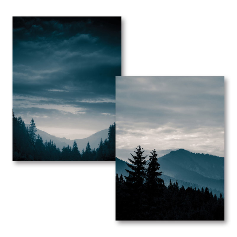 «Blue Mountains IV and VII», ensemble de 2 reproductions de photos, H 20 po x l 16 po x P 0,01 po, Papier
