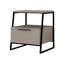 Aires Modern Bedside Table | 45 x 40 x 50 cm | Drop Door Cabinet with Metal Frame-1976588439