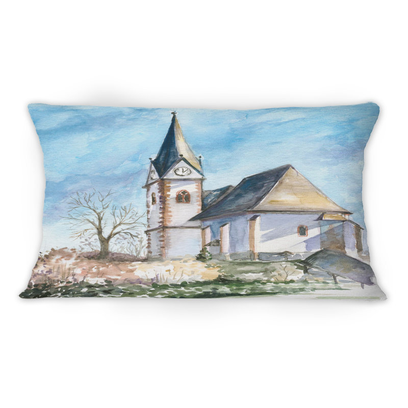 Coussin Little Colonial Church In The Pine Trees II