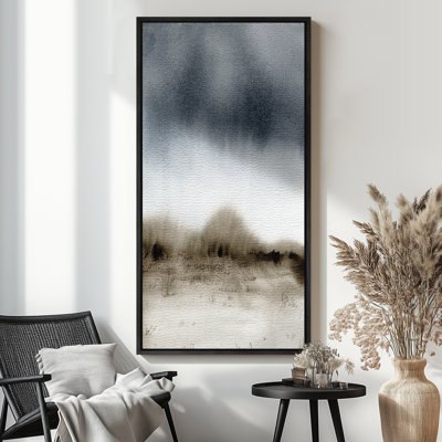Reproduction d'art rétro sur toile encadrée de pin rétro vintage