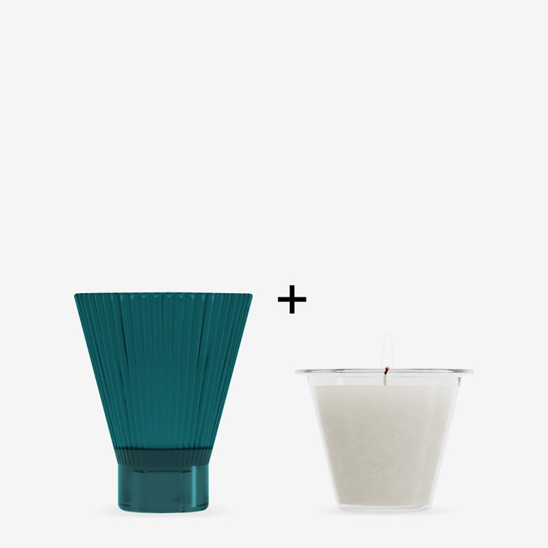 Bougie ZAI - cèdre et cerise noire, Sarcelle