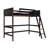 Solid Wood Twin Loft Bed with Ladder – Sturdy Pine Frame, Minimalist Platform Bed for Bedroom(Espresso)