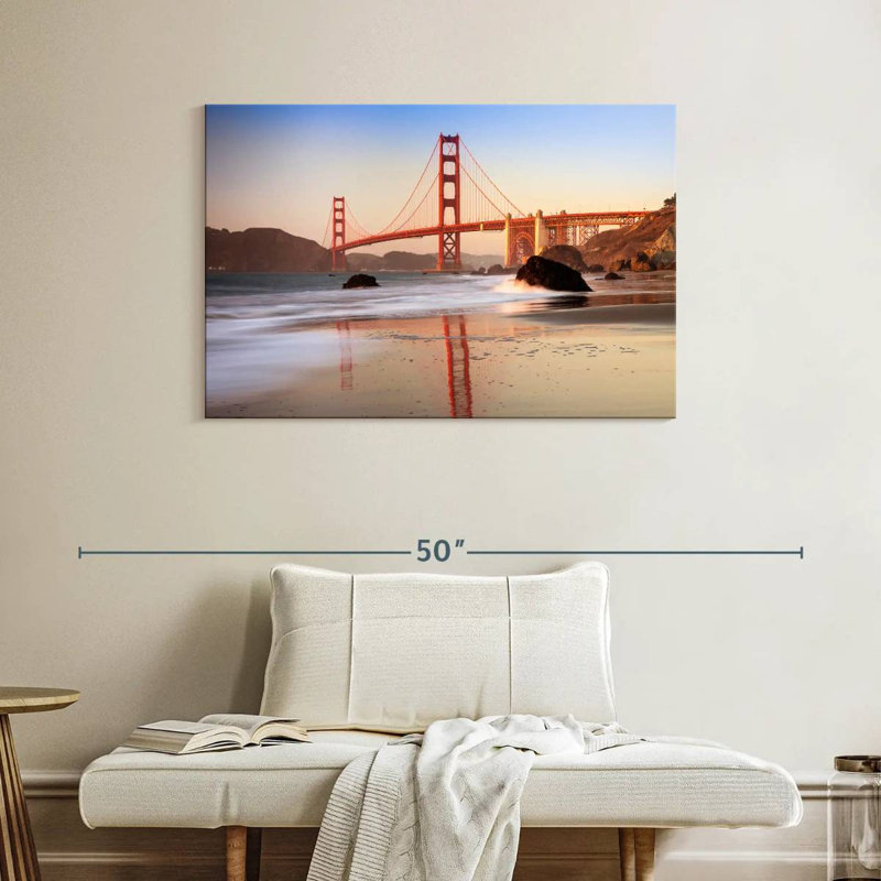 Ravi Beach Near Golden Gate, 26" H x 39" W