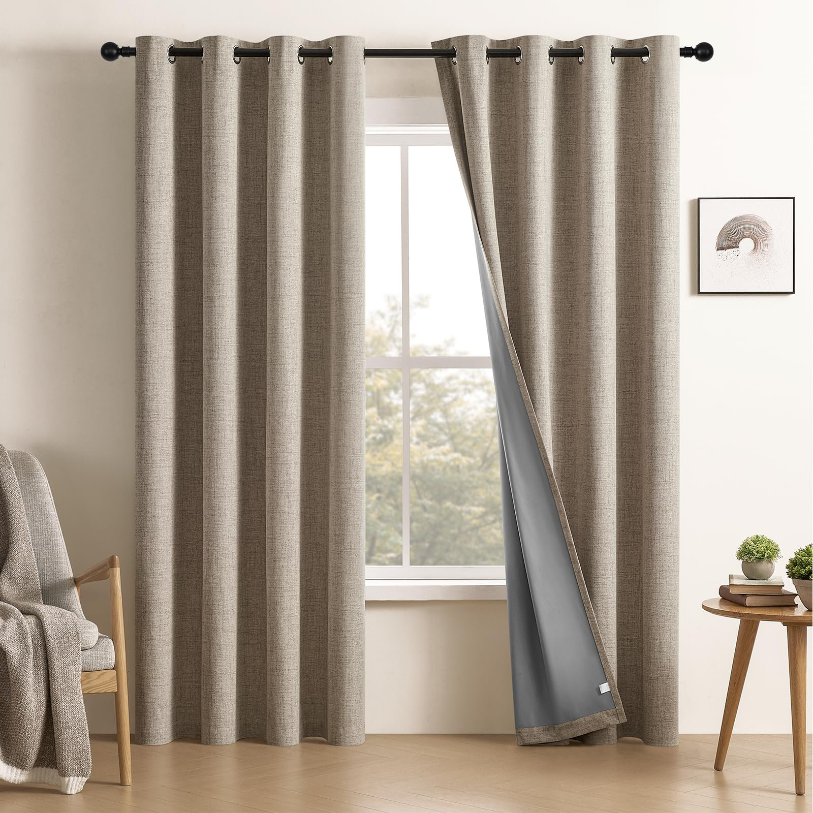 Red Barrel Studio® 100% Blackout Window Curtains 84 Inches Long 2