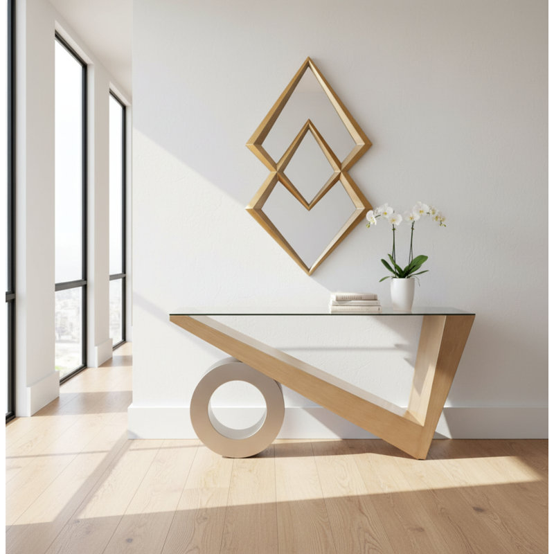 60'' W Glass Console Table