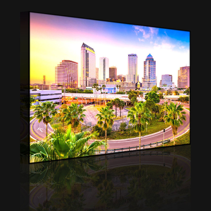 Skyline In Den USA by No - Wrapped Canvas Print, 40cm H x 60cm W x 4.5cm D, Without lighting