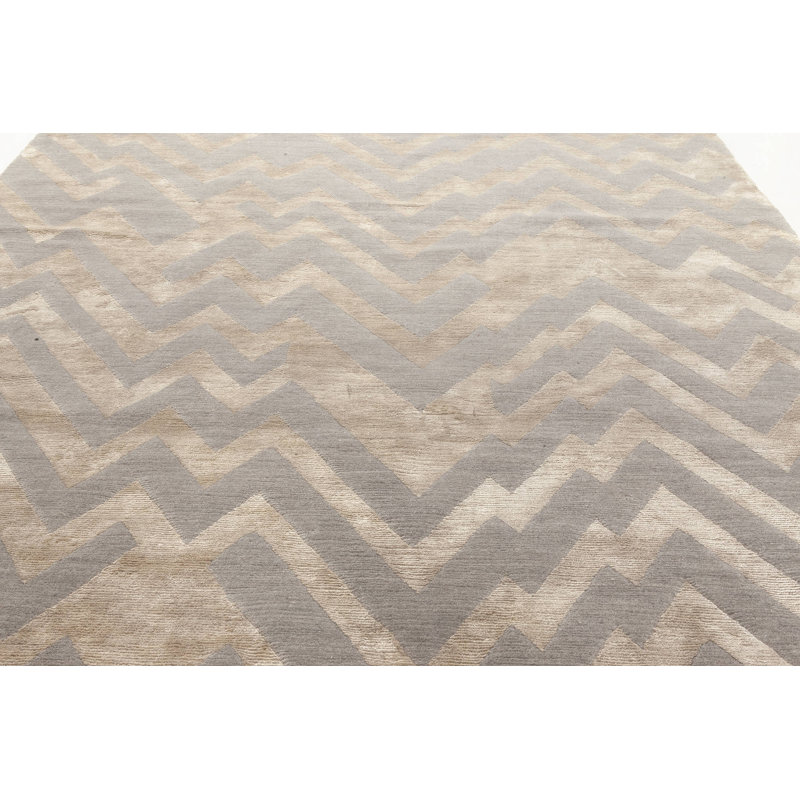 Modern One-of-a-Kind Rectangle 5' x 8' Hand Knotted Area Rug