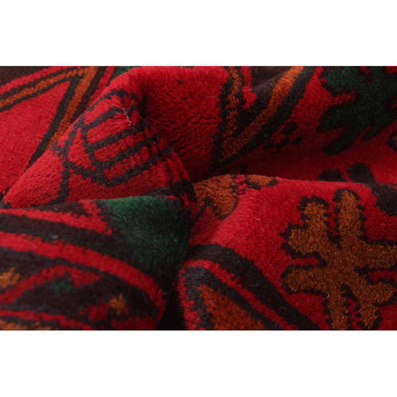 Tapis rouge foncé Dequita 3 pi 10 po x 6 pi 10 po