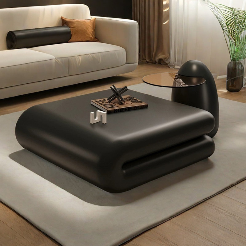 Style Coffee Table with Creative Book Shape, Black