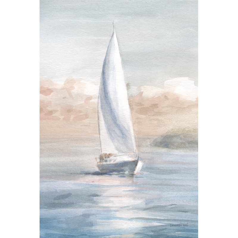" Full Sail II " by Danhui Nai, 16" H x 12" W, No, Black Floater Framed