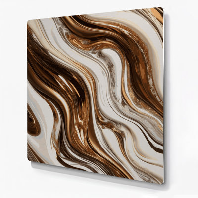 Art abstrait abstrait en métal beige 91