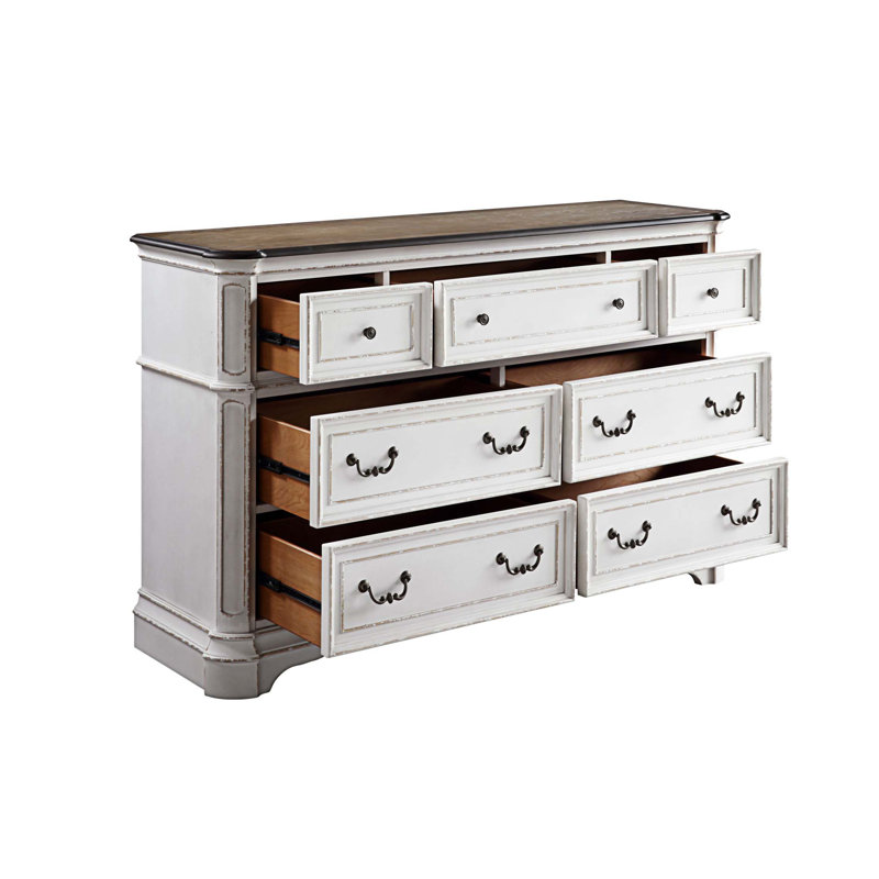 Commode triple à sept tiroirs Aristarchos, Chêne