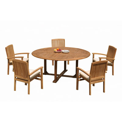 Ensemble repas 6 pièces teck Masuda