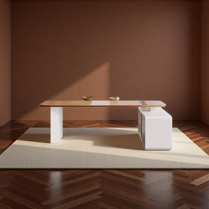 Bureau de qualité supérieure en bois massif, H 28,74 po x l 55,12 po x P 27,56 po