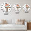 Jolie fille avec un chien - horloge murale Shabby Elegance-60329288