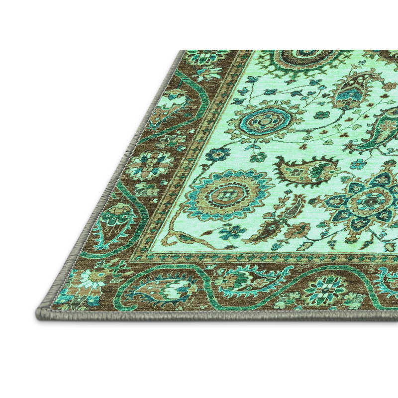 Washable Oriental Indoor Rug, Rectangle 5' x 7'