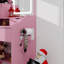 Ensemble de coiffeuse avec miroir lumineux à DEL, bureau de maquillage avec tiroirs, prises de courant, tabouret de rangement, tablettes de rangement et support pour sèche-cheveux-613075276