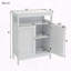 Armoire de rangement pour salle de bain avec portes à double volet - Blanc