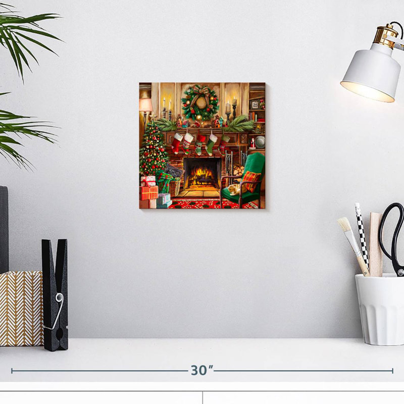 Foyer de Noël Lelend, H 10 po x l 10 po