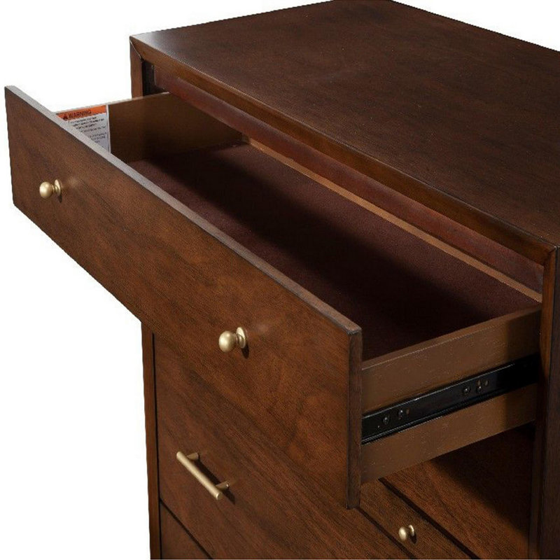 Commode 4 tiroirs Ackeron, Brun
