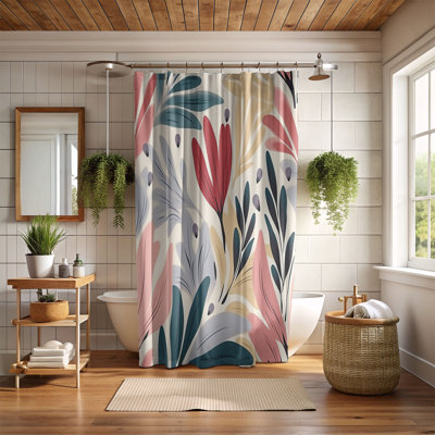 Retro Petals - Rideau de douche standard 1 pièce