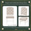Ensemble de chaises de salle à manger de style rétro avec 4 chaises rembourrées-1169033253-1169033243