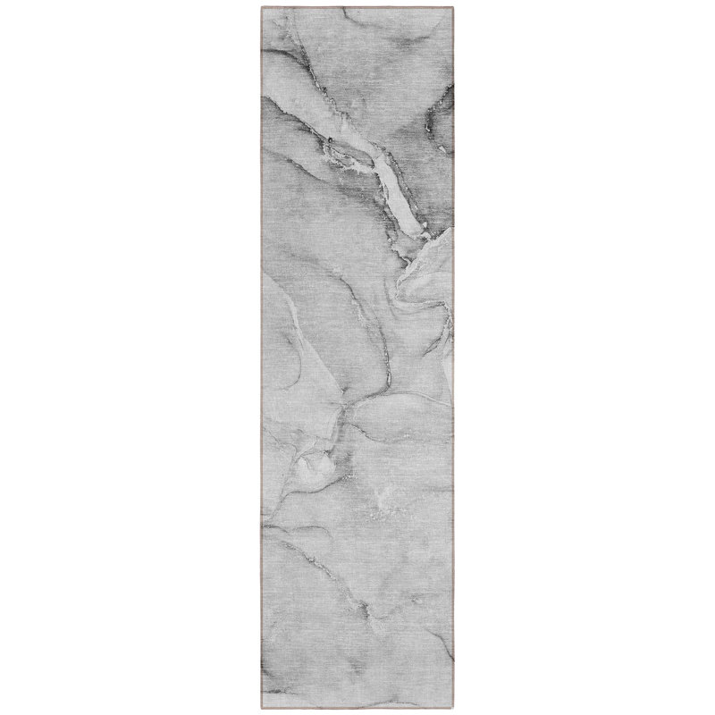 Tapis de couloir d'extérieur 8 po gris