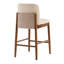 Ensemble de 2 tabourets de comptoir en bois avec revêtement doux-129903720
