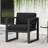 Fashion Outdoor Club Furniture - Aluminum Frame, Dark Gray Water- Pad, 25.05"H X 26.75"D 25.73"W Chair Cushion On Structure,