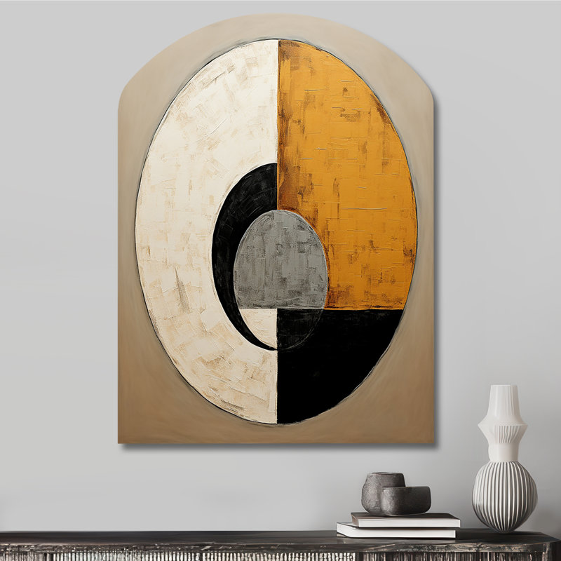 New Balance Midcentury Abstract Minimalisme - Art mural moderne en forme d'arche Mid-Century, H 34 po x l 25 po
