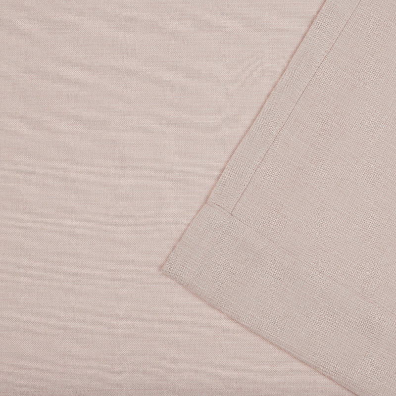 Chambray Blue Light-Filtering Faux Linen Curtain Panels, 54" x 96"