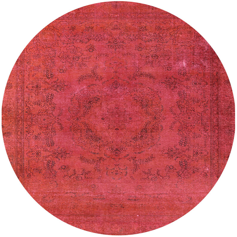 Tapis 100% Mid-Century moderne lavable à la machine 2246, Rond 5 pi