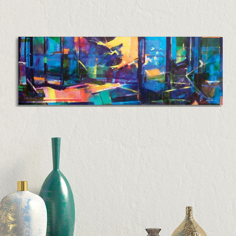 Mile End Autumn by Doug Eaton - Panoramic Painting on Canvas, 30.48 cm H x 91.44 cm W x 3.175 cm D, Wrapped Canvas