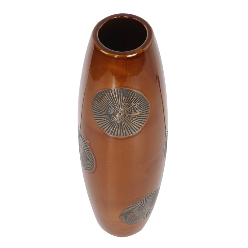 Handmade Ceramic Floor Vase, 16" H x 5" W