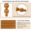 Rectangular Wooden Coffee Table With Storage Drawer, Vintage Cocktail Table With Solid Wood Gourd-Shaped Legs For Living Room,No-Tools Assembly (Natrual)
