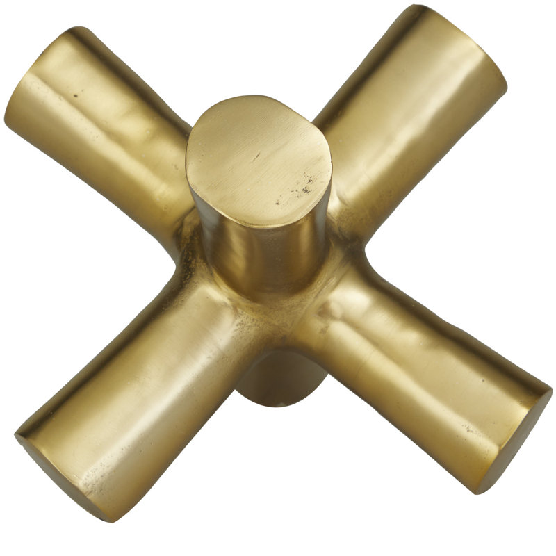 Sculpture en aluminium et aluminium Jack, Or, H 7,15 po x l 8,05 po x P 9 po