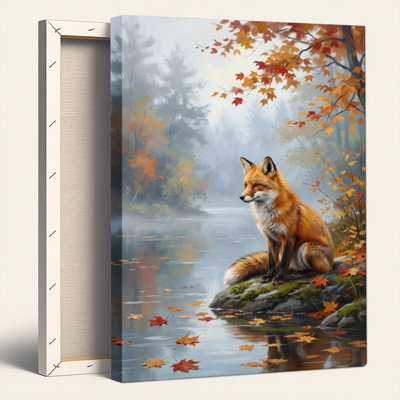 Fox Autumn Canvas Wall Art Set Of 1