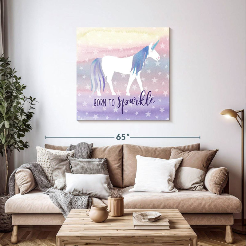 Ashelle licorne étincelle magique, H 39 po x l 39 po