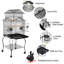Gadbois 55'' Iron Pointed Floor Bird Cage with Wheels