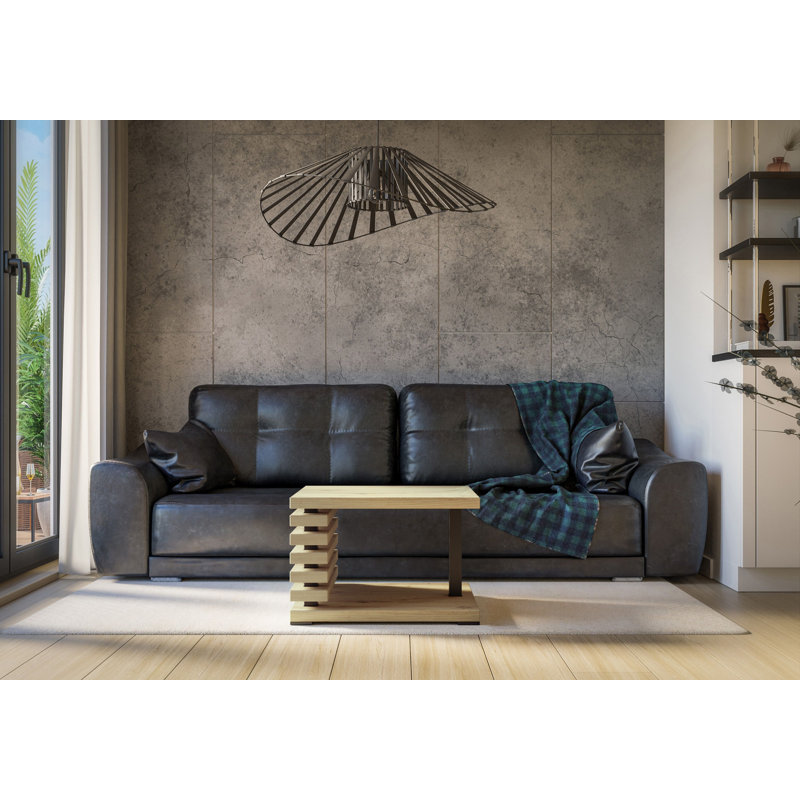 Drumraw Floor Shelf Coffee Table, Wood