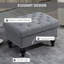 25" Fabric Upholstered Storage Ottoman For Living Room - Removable Lid, Button-Tufted Bench With Wood Legs
