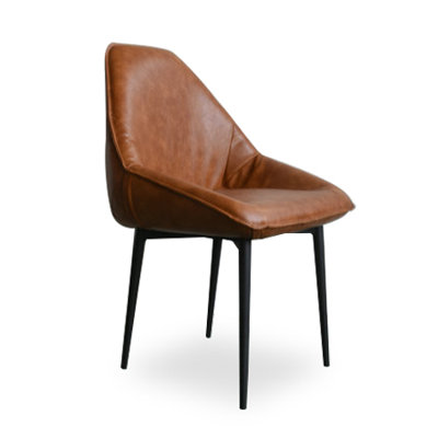 Dennison 19.6'' H Recycled Leather Upholstered Side Chair
