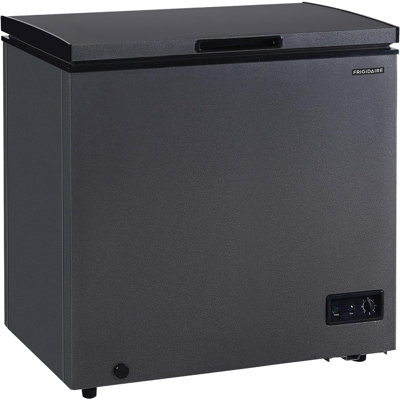 Frigidaire 7 Cu. Ft. Garage-Ready Chest Freezer, Granite Design Deep Freezer with Adjustable Thermostat, Easy Defrost Drain And Removable Wire Basket