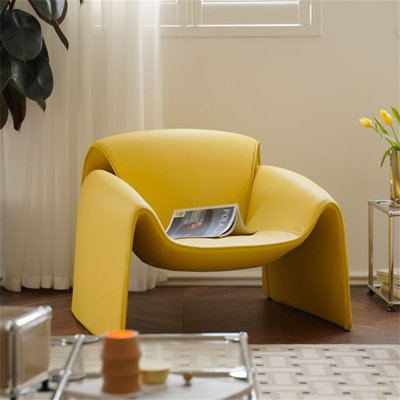 Chaise en crabe de luxe moderne italien | Fauteuil en polyuréthane, chaise longue à structure en métal pour le salon, la chambre à coucher et l'hôtel