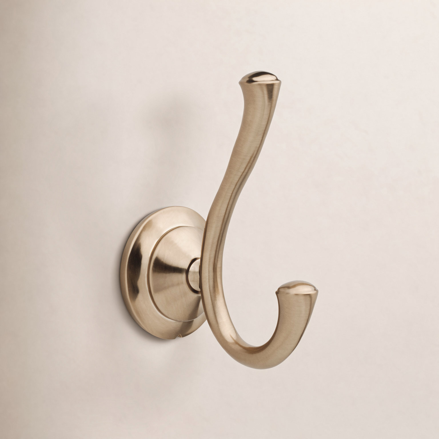 Linden™ Double Towel Hook, Brilliance Champagne Bronze