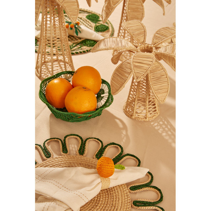Palm Tree Candle Holder - Small, Natural