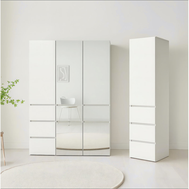 Armoire modulaire en bois avec miroir Elise