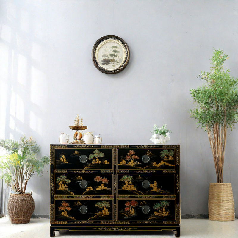 Armoire décorative en bois massif Retro